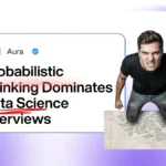 A visual representation of a data scientist applying advanced probability and statistics concepts to answer challenging interview questions, highlighting the importance of deep intuition over rote memorization.