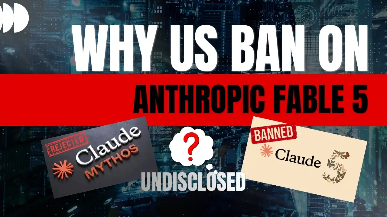 Breaking news analysis regarding the US ban on Anthropic Fable 5 and Claude Mythos 5 due to government national security export control directives.