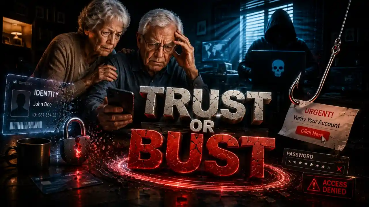 Women helping seniors avoid online scams through fraud awareness, phishing detection, identity theft prevention, digital literacy education, cybersecurity coaching, and financial fraud protection