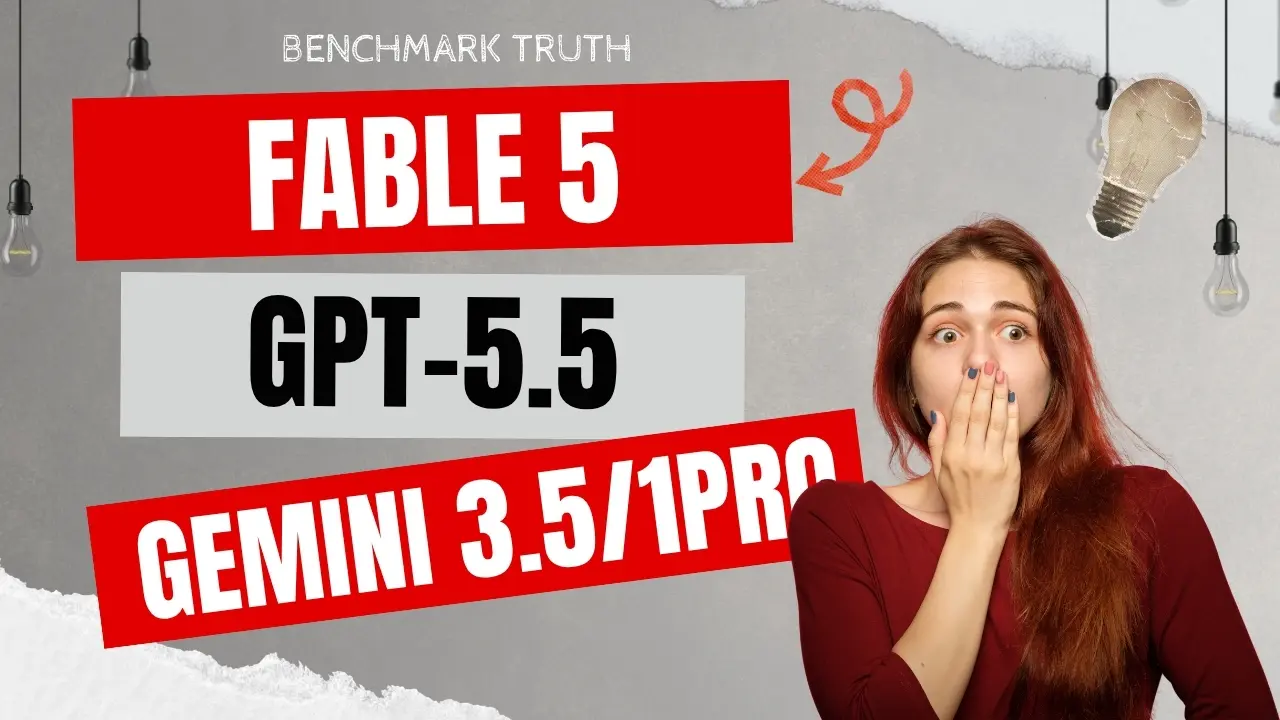 An analysis uncovering the AI benchmark truth by looking at Fable 5 vs GPT-5.5 and comparing Gemini 3.5 vs Gemini 1 Pro in a definitive AI models comparison.