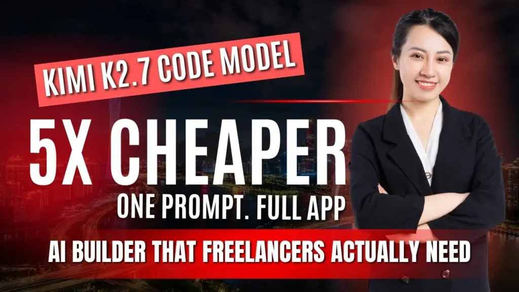 Complete Kimi K2.7 code model review and tutorial showing freelancers how to generate a full app with one prompt.