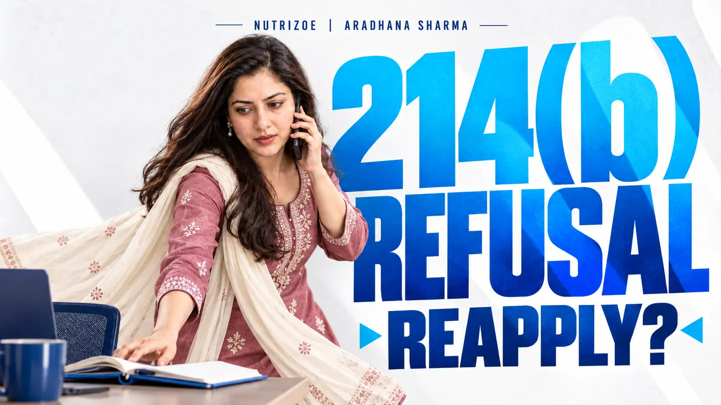 F1 visa rejection under 214(b): Aradhana Sharma discusses whether an Indian student should reapply after checking what changed, university deadlines, and family costs on NutriZoe.