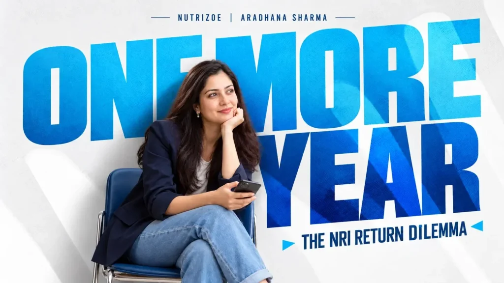 Shudarshani’s “one more year” promise frames the NRI return dilemma in Aradhana Sharma’s account of Indian families in America weighing moving back to India against the life they have built in the US.